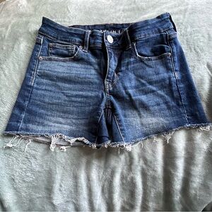 American Eagle Shortie Dark Wash Denim Cut Off Jean Shorts Size 2